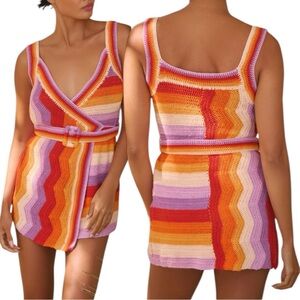 NEW ANTHROPOLOGIE FARM RIO Crochet Mini Dress Size M